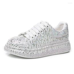 Casual Shoes Top Quality Sneakers Women Skate Rhinestone Loafers Platform Fashion Shiny Women's Crystal Sneaker