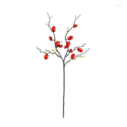 Decorative Flowers Single Branch Multi Fork Simulation Small Tomato False Cherry Fruit Tree Kitchen Window Decoration