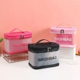 Storage Bags Transparent PVC Large-capacity Waterproof Cosmetic Portable Female Makeup Bag Outdoor Travel Wash Home Case