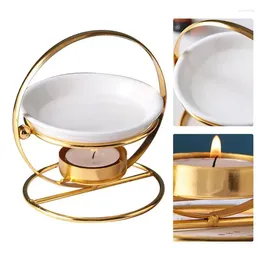 Candle Holders Essential Oil Burner Ceramic And Iron Wax Melter Warmer Tealight Holder Diffuser For Home Decoration