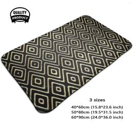 Carpets Gold Diamonds Geometrical Pattern 3D Soft Non-Slip Mat Rug Carpet Cushion Luxury Upscale