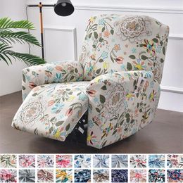 Chair Covers Nordic Flowers Recliner Sofa Lazy Boy Elastic Protector Slipcover Relax Armchair Cover Lounge Home Pets Anti-Scratch