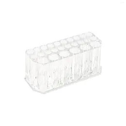 Storage Boxes 26 Slots Makeup Brush Pencil Container Acrylic Eyeliner Lip Liner Holder Organizer For Painting Pen Brushes