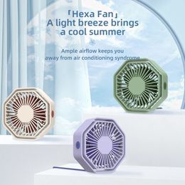 Polygon Stylish Portable Air Conditioner Cooler Airconditioner Mini Conditioning Fan for Office Home Library Study 240415