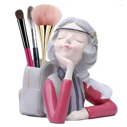 Storage Boxes Decorative Makeup Brush Holder Resin Multi Functional Box Pen Organizer Handmade Decoration Supplies For Bedroom