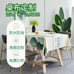 Table Cloth Cotton And Linen Waterproof Oil Proof Stalls_Ling241