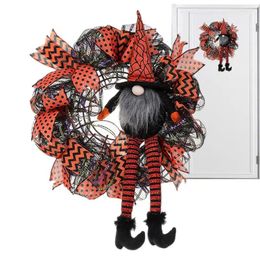 Decorative Flowers Halloween Wreaths For Front Door Decorations Home Party Props Witch Backyard Garden