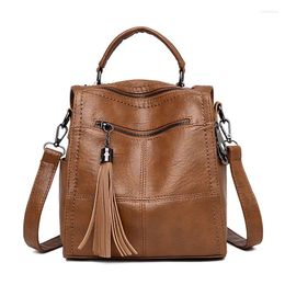 Bag Double Shoulder Women's Korean Soft Leather Anti Theft Backpack 2024 Multi-functional Trend Portable