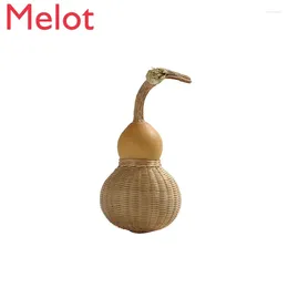 Decorative Figurines Hand Toy Bamboo Silk Gourd Natural Portable Pendant Decoration National Characteristic Wind Cultural And Gifts