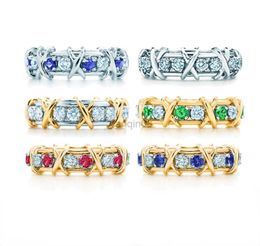 Band Rings Fashion Brand Ladies Multicolor Famous Designer Rings For Women G2209083082787
