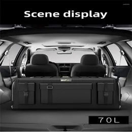 Storage Bags 70L Car Trunk Organizer Box Oxford Cloth Auto Organizers Bag Folding Pockets For Vehicle Sedan SUV