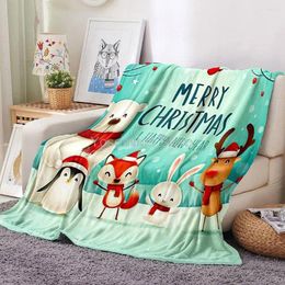 Blankets Christmas Blanket All Season Lightweight Plush And Warm Home Cosy Portable Fuzzy Throw For Couch Bed Sofa Merry Christm