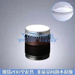 Storage Bottles Capacity 100g 25pcs/ Lot Brown Scrub Cream Amber Frost Qualities 100ml Points Canning With Aluminum Lid