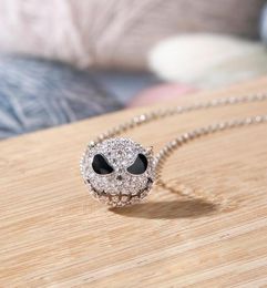 Nightmare Before Christmas Skull Name Necklace Chokers Women Chain Punk Crystal Jewelry Pumpkin Jack Enamel Necklace8542502