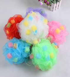 Sponges PE Bath Ball Shower Body Bubble Exfoliate Puff Sponge Mesh Net Ball Cleaning Bathroom Accessories Home Supplies DHL W7082326