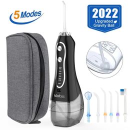 est 300ML 5Models Electric Oral Irrigator with Travel Bag Cordless Portable Water Dental Flosser 7 pcs jet nozzles 240403