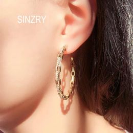 Dangle Earrings SINZRY Fashion Elegant Hollow Circle Zircon Creative Vintage Unique Earring Women Costume Jewelry