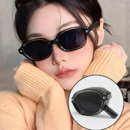 Sunglasses Small Frame Square Women For Men Designer Fold Sun Glasses Vintage Punk Shades Hip Hop Eyeglasses UV400