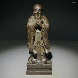 Decorative Figurines Antique Collection Confucius Statue Desk Home Furnishing Teacher's School Craft Decoration