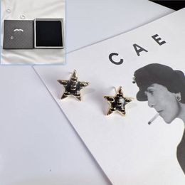 Luxury Gold-Plated Earrings Brand Designer New Pentagram Design For Charming Girls High-Quality Earrings High-Quality Gifts Boxes Birthday Parties