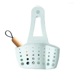 Kitchen Storage Sink Basket Strainer Suction Cup Bowl Drain Rack Soap Sponge Holder Hanging For