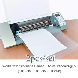 Pads 2PCS Replacement Cutting Mat Transparent Adhesive Mat Pad with Measuring Grid 12*12Inch for Silhouette Cameo Plotter Machine