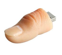 Funny Finger Shaped Usb Flash Drive PVC Soft Rubber Usb Customised 16GB 32GB 64GB You Logo Flash Memory Stick Pen Drive High Quali7670752