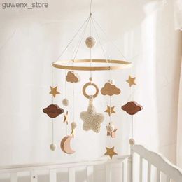 Mobiles# 0-12 Months Baby Cribs Rattle Toy Wooden baby Mobile Newborn Music Box Bed Bell Hanging Toys Holder Bracket Infant Crib Toy Gift Y240415Y240417JFL7