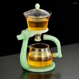 Teaware Sets Glass Tea Set Heatresistant Transparent Cup Semiseparated Magnetic Pot Household Artefact