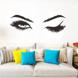 Wall Stickers Eyelash Extension Art Sticker Beauty Lettering Eyebrow Make Up Salon Decorat