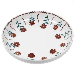 Dinnerware Sets Western Plates Small Dessert Floral Pattern Ceramic Cold Dish Tray Kitchen Fruits Cutlery