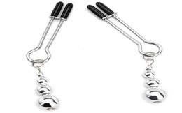 Metal Nipple Clamps clips ring bell torture slave BDSM breast Bondage restraint sexy Toy For Women Couple play Game8851677