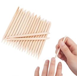 factory 100Pcs Orange Wood Nail Sticks Double Sided Multi Functional Cuticle Pusher Remover Manicure Pedicure Tools Mini Skater4605607123