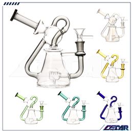 7.9 Inches Heady Smoking Water Pipe Glass Bubbler Hookah Glass Recycler bong Oil DAB Rig Wholesale