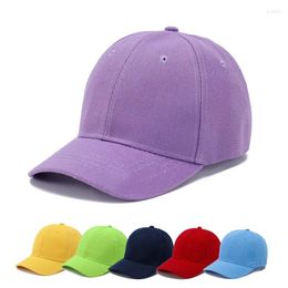 Wide Brim Hats Children Solid Colour Baseball Caps Classic Students Peaked Outdoor Sports Sunscreen Multicolor Kids Parent-Child