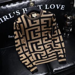 Men's Casual Shirts Printed Long-sleeve Pullover Sweater Autumn And Winter Korean-style Base Shirt For Young People