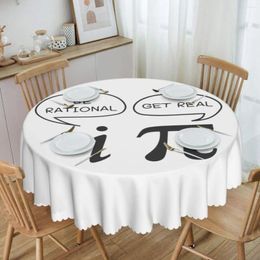 Table Cloth Geek Math Joke Round Tablecloths 60 Inch Mathematics Science Teacher Gift Cover For Wedding