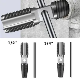 Bathroom Sink Faucets 1pcs 1/2inch 3/4inch Faucet Water Pipe Triangle Valve Screw Extractor Carbon Steel Damaged Bolt Remover Thread Repair