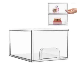 Storage Boxes Makeup Organizer Countertop Cosmetic Box Clear Desk Accessories Dustproof Drawer Home Skin Care Make Up