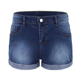 In Summer Womens Jeans Shorts Sexy Stretch Ripped Cuff Pocket Denim Old Broken Style Pantalones De Mujer 240415