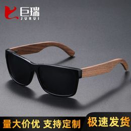 2023 New Minimalist Atmospheric Polarised for Outdoor Fishing, Sun Shading, UV Protection, Bamboo and Wood Leg Sunglasses