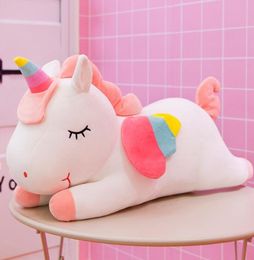 304053cm Super Soft Unicorn Plush Toy Cute Rainbow Wing Little Horse Pillow Stuffed Toys Birthday Gift5507034