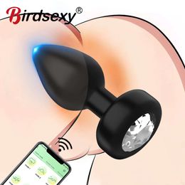 APP Remote Anal Vibrator Bluetooth Dildo Butt Plug Men Prostate Massager Female Vagina G spot Stimulator Adult sexy Toys for