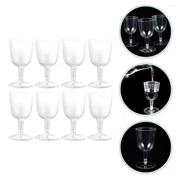 Disposable Cups Straws Drink Bottle Plastic Cup Champagne Flutes Small Dessert Mugs Practical Parties Glasses