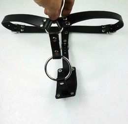 Male Fixing Leather Shorts / device / male cock cage harness belt Adult products JJD102015171121453