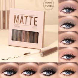 Low-saturation Matte Liquid Eyeshadow Velvet Contouring Shadow Pigments Eye Cheek Dual-use Long Lasting Professional Makeup 240415