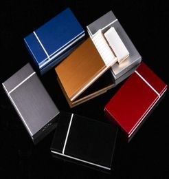 Thin Fashion Pipes Creative Personality Cigaret Case Slim Metal Slider Cigarette Box Aluminium Gift Box Cigarette Holder GB2823760974