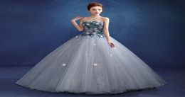 Free ship light blue/light grey shoulder ball gown Mediaeval dress Renaissance gown Sissi princess Victorian/Marie Belle Ball1152959