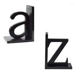 Decorative Figurines Creative Letter Wood Bookend Book Stand Home Decoration Easy Install To Use
