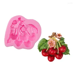 Baking Moulds Kitchen Accessories Cherry Chocolate Cooking Tools Silicone Mould For Bakery Mug Fondant Sugar Craft Candy Cake Decorating